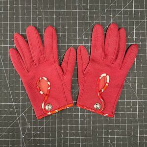 Hermès Gloves, Knitted Burgundy/Maroon Silk - Size 7.5 - Authentic Hermès